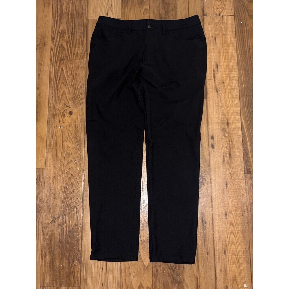 Lululemon ABC Pants Mens 33x32 Classic Fit Warpstreme Fabric Tapered Obsidian
